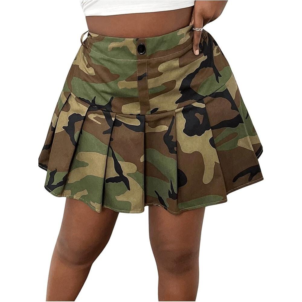 WEAREVER Mini Skirt Womens Camo Stretch Sz 1X - Picture 1 of 8